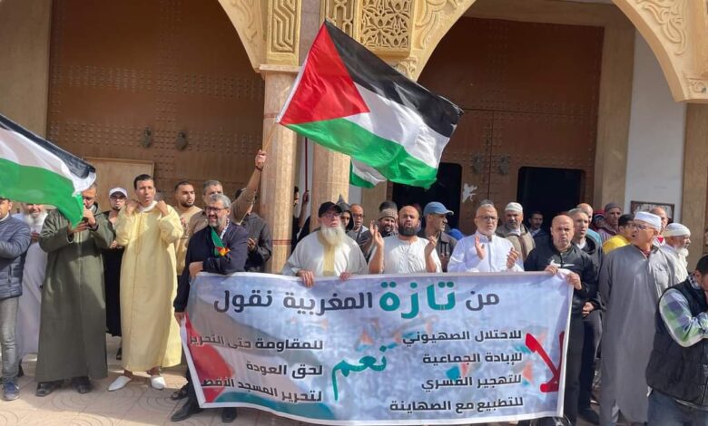ساكنة تازة مستمرة في التضامن مع الشعبين الفلسطيني واللبناني.. وطوفان الأقصى يصل جمعته الـ55