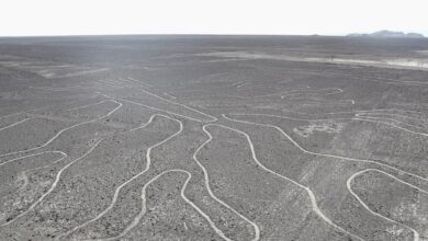 طائرة سياحية محطمة قرب موقع خطوط نازكا الأثرية في بيرو